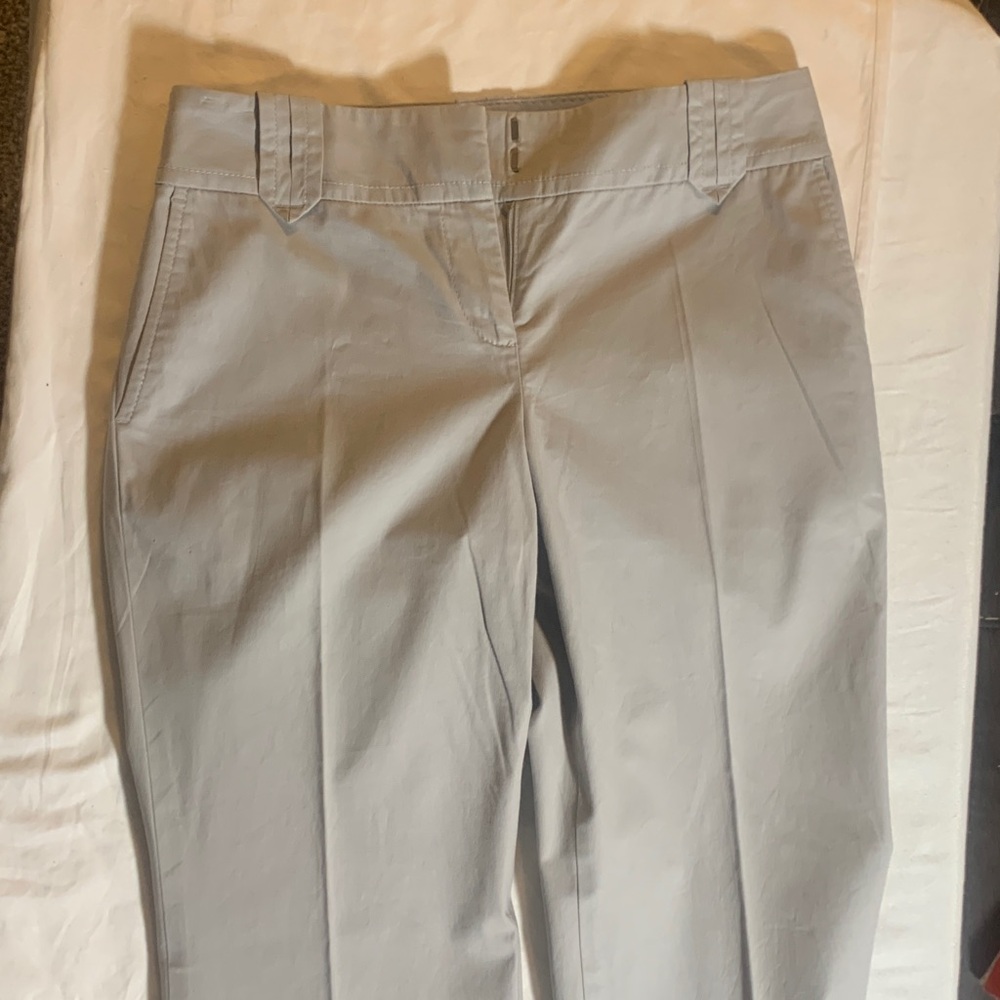 LOFT Women's Light Gray Flare Pants